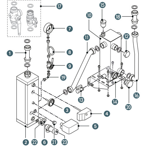Kit circuito primario con separatore idraulico