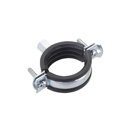Galvanised steel isophonic pipe clamp collar