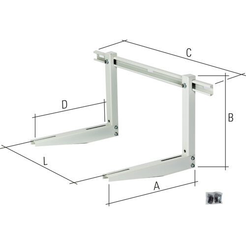 Fixing brackets with support for outdoor unit
