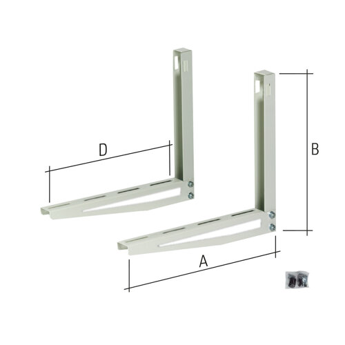 Heavy fixing brackets for outdoor unit