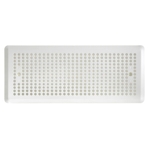 Rectangular grille 200x100 mm with perforated panel for wall, galvanized steel painted white RAL 9010