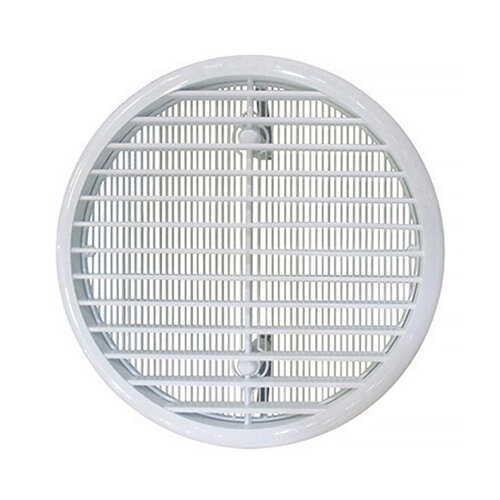 Round grill with net for air intake/extraction from the home