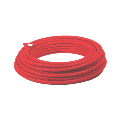 Gerpex RA pipe with red corrugated sheath in coils