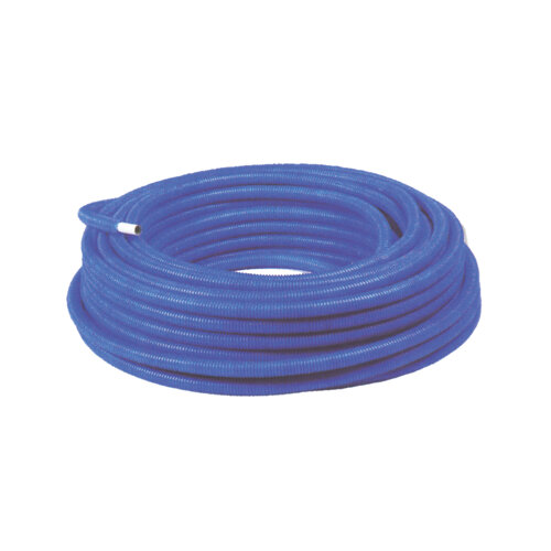 Gerpex RA pipe with blue corrugated sheath in coils