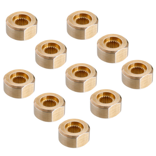 Set of 10 brass handles for 3/4