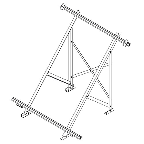 Flat roof 45° assembly set