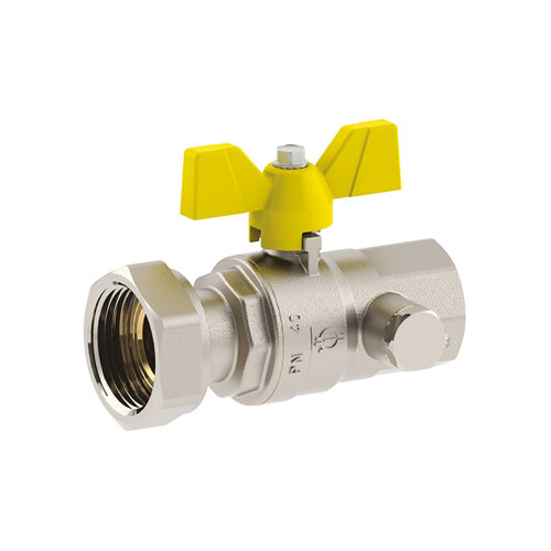Futurgas Female - Swivel nut with pressure connections and butterfly handle