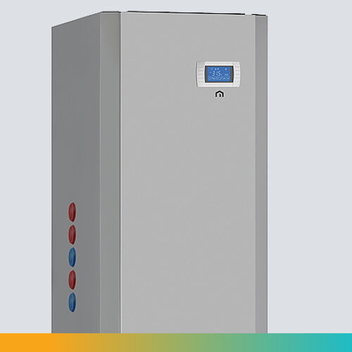 Water heater with heat pump, inertial accumulators and DHW tanks for heat pumps