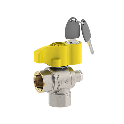 Ball valve for gas Futurgas with safety lock