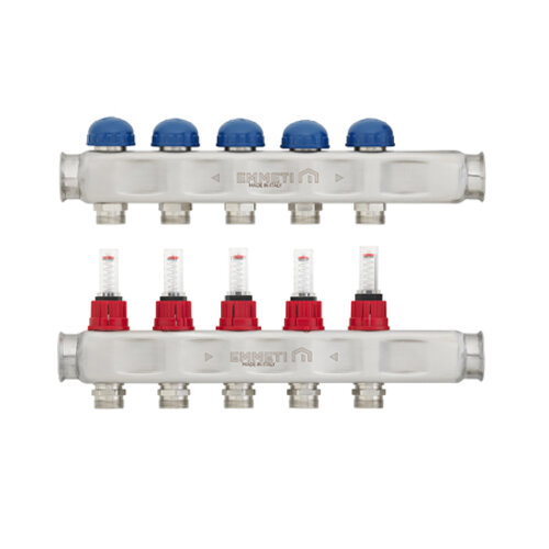 Stainless steel manifolds Topway S single bar