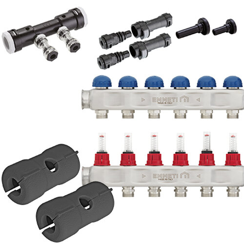 Fittings, distributors and manifolds